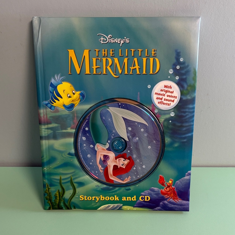 Disneys The Little Mermaid Storybook and CD Book, Kids Book, Reading Age 3+
